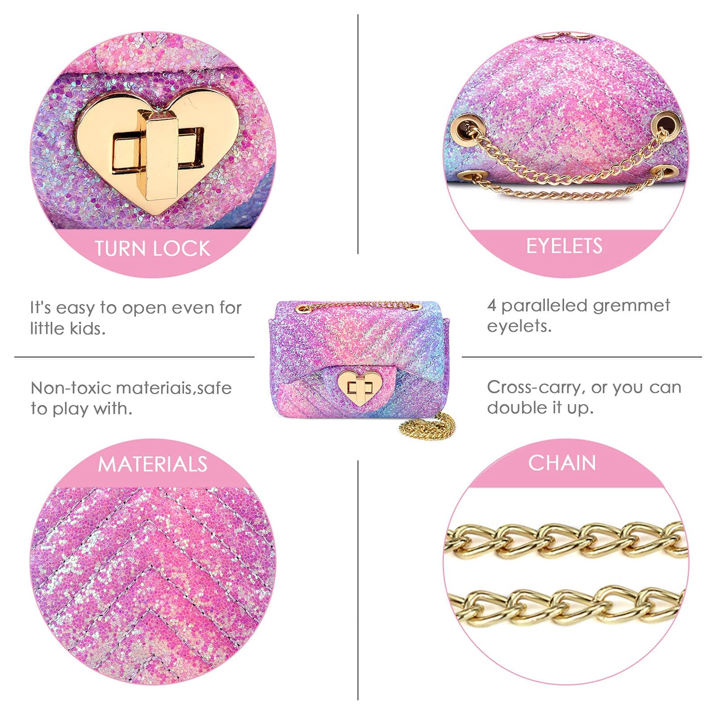 Classic Purse for Girls Crossbody Bag Mibasies