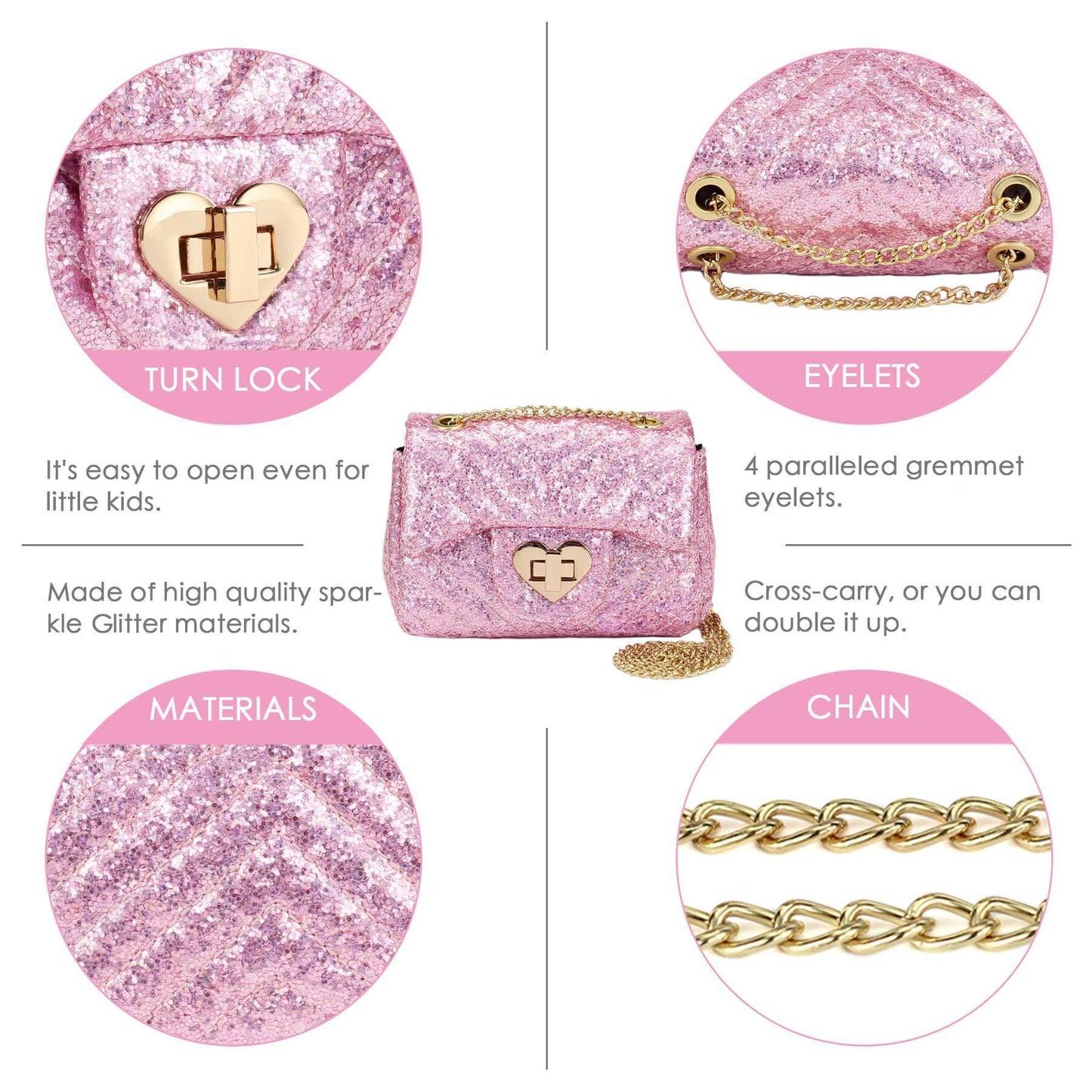Classic Purse for Girls Crossbody Bag Mibasies