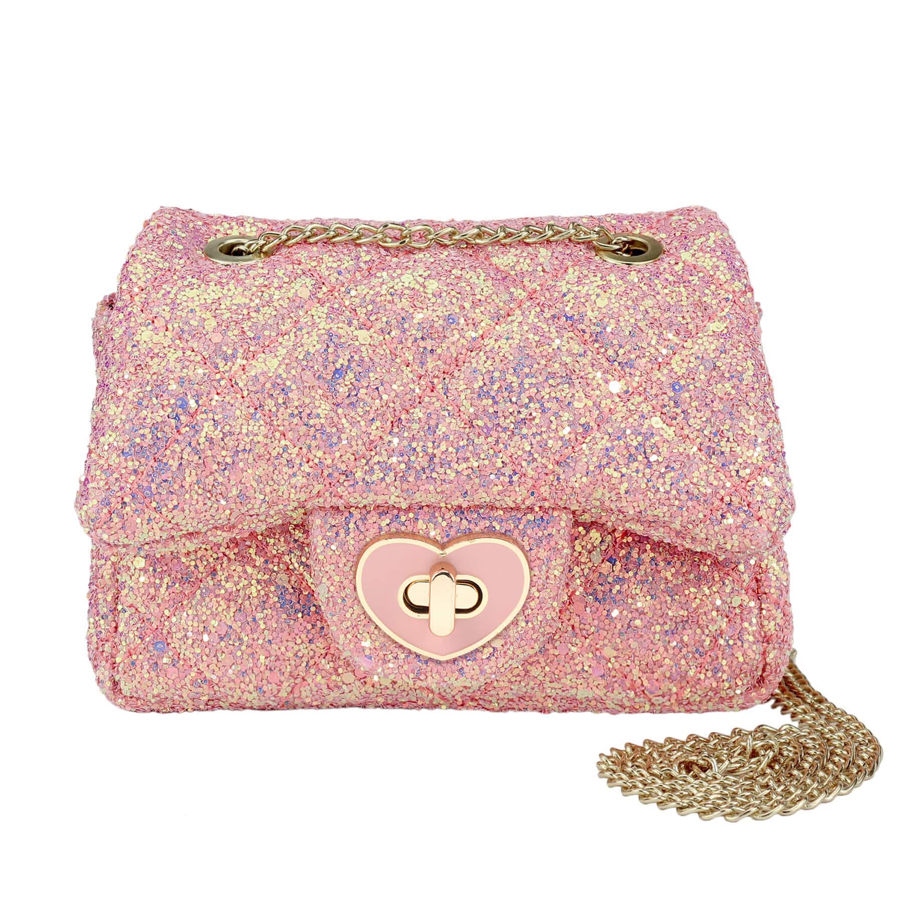 Rita-Glitter Mini Purse Crossbody Bag Mibasies chunky pink
