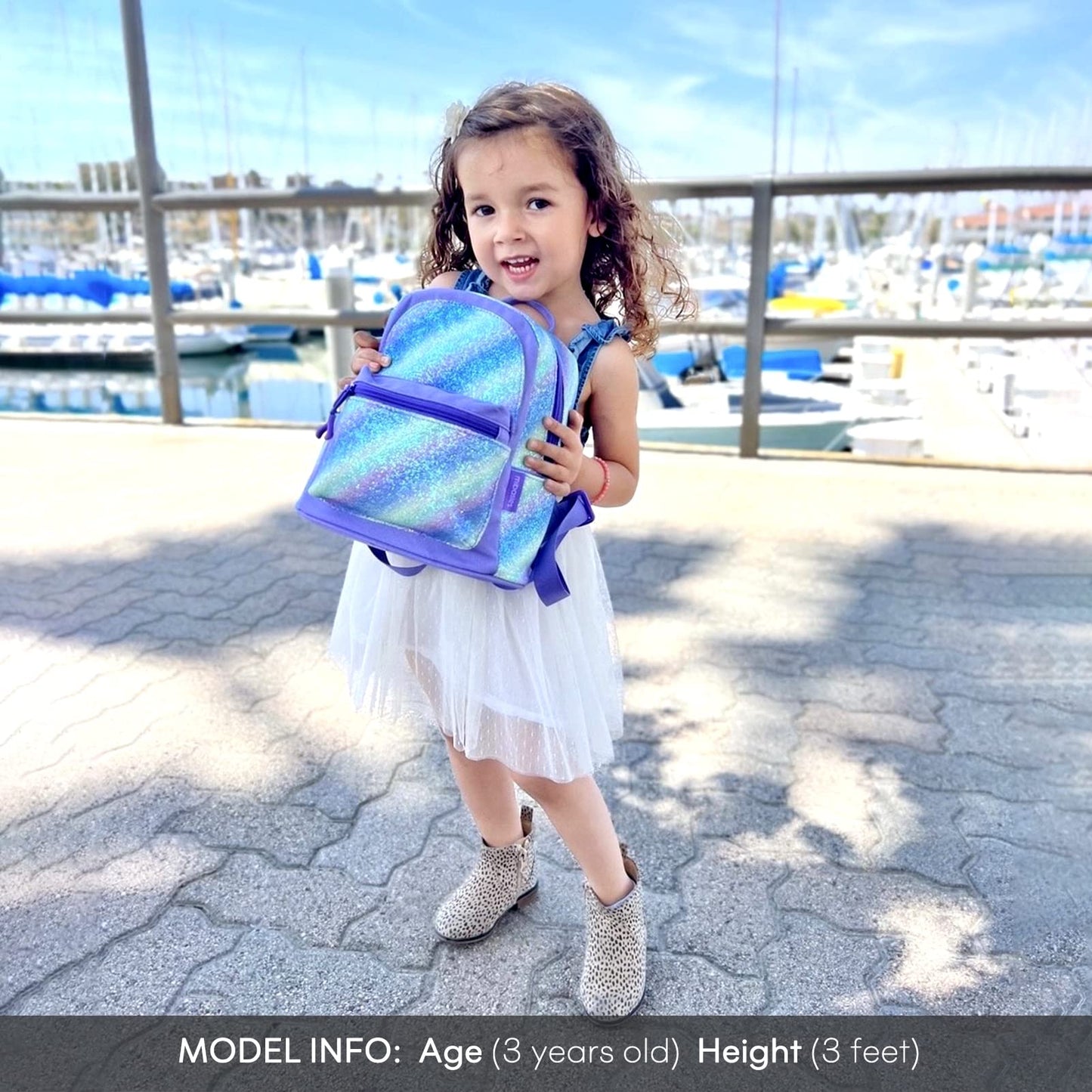 Glitter Rainbow Mini Backpack Backpack Mibasies