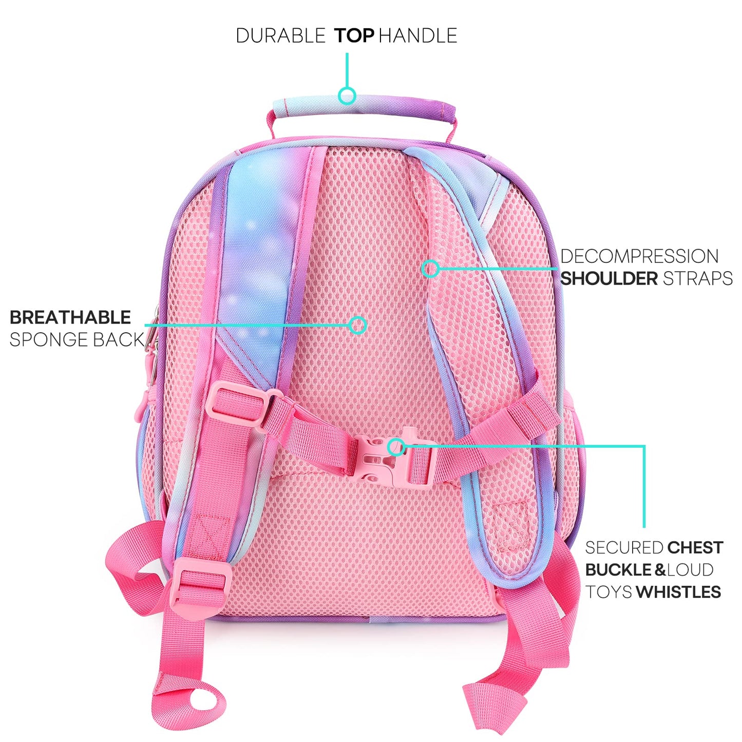 Colorful Unicorn schoolbag Mibasies