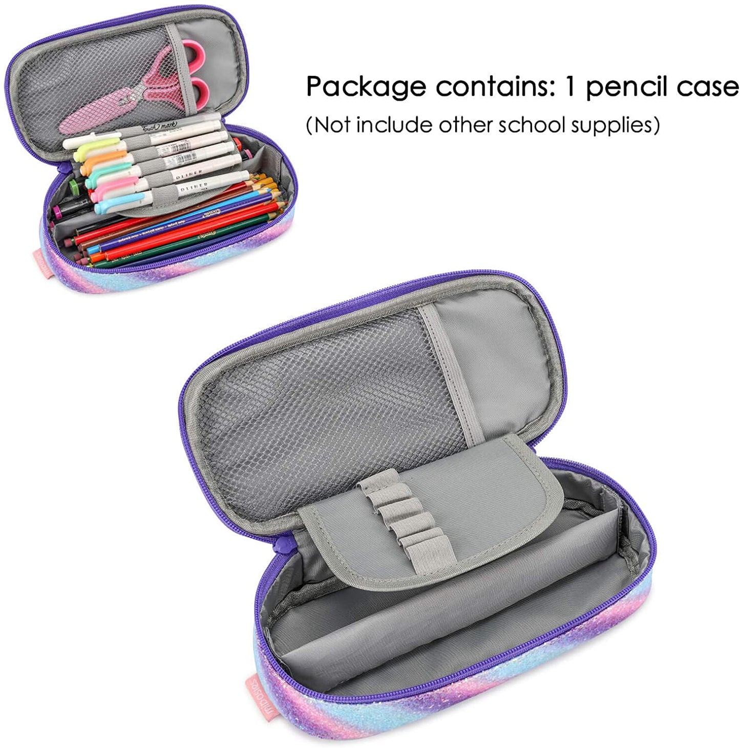 Sparkling Rainbow Pencil Pouch Mibasies