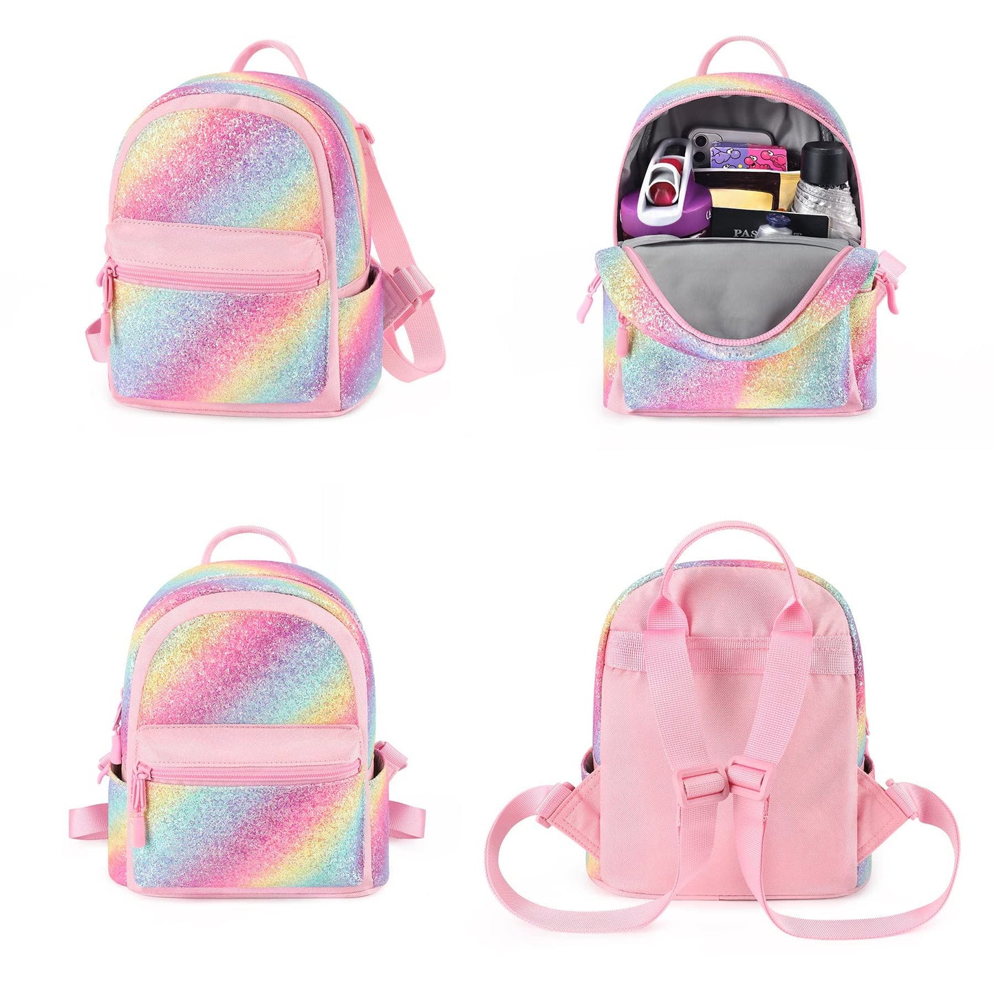 Glitter Rainbow Mini Backpack Backpack Mibasies
