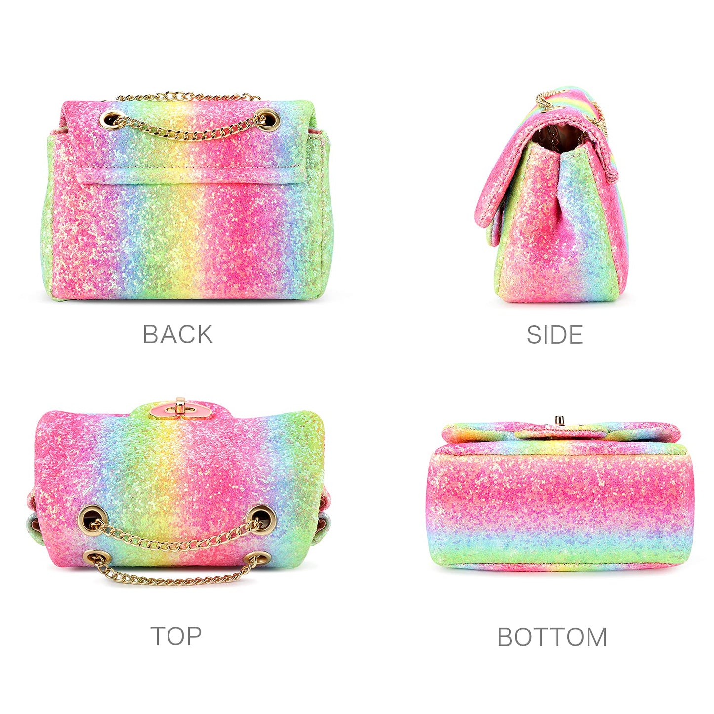 Rita-Glitter Mini Purse Crossbody Bag Mibasies