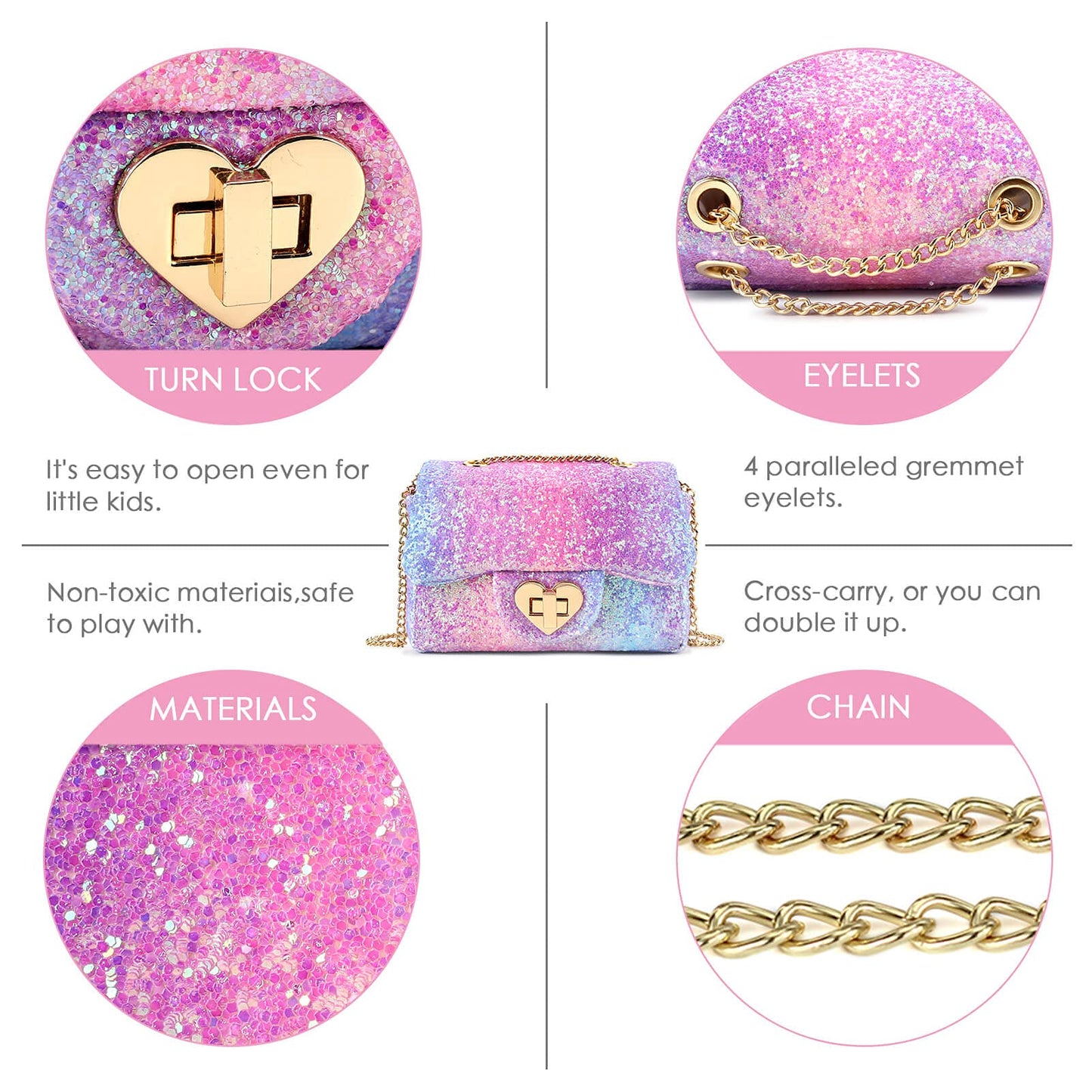 Classic Purse for Girls Crossbody Bag Mibasies