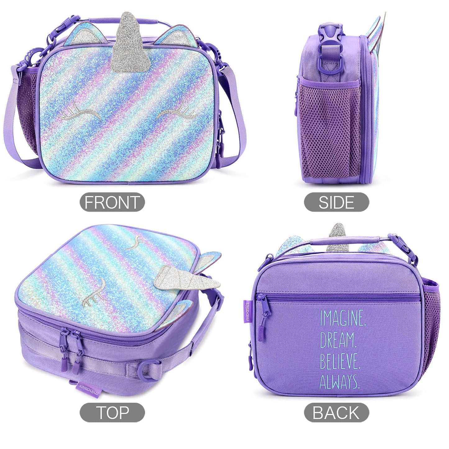 Unicorn Mix Rainbow lunchbox Mibasies