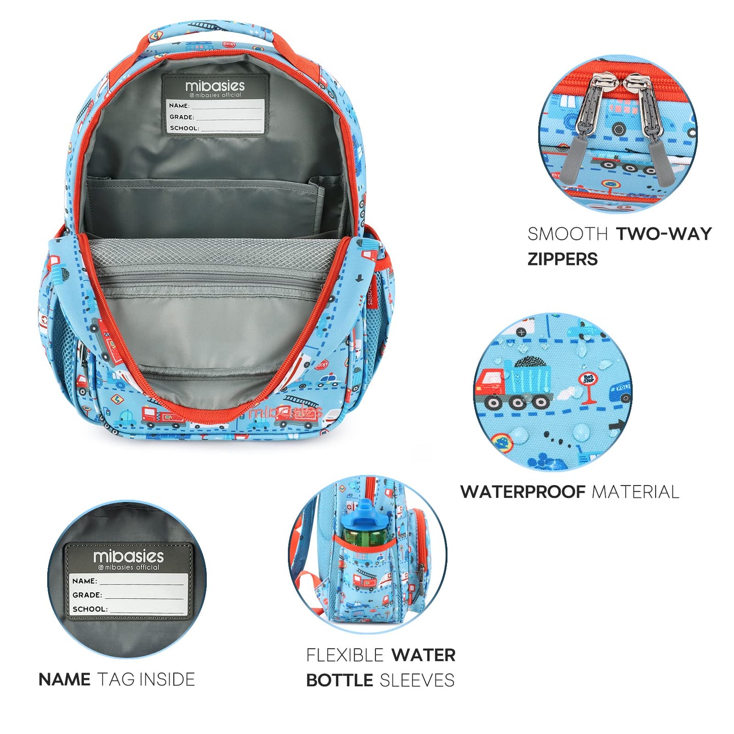 Mr. Dino Backpack schoolbag Mibasies