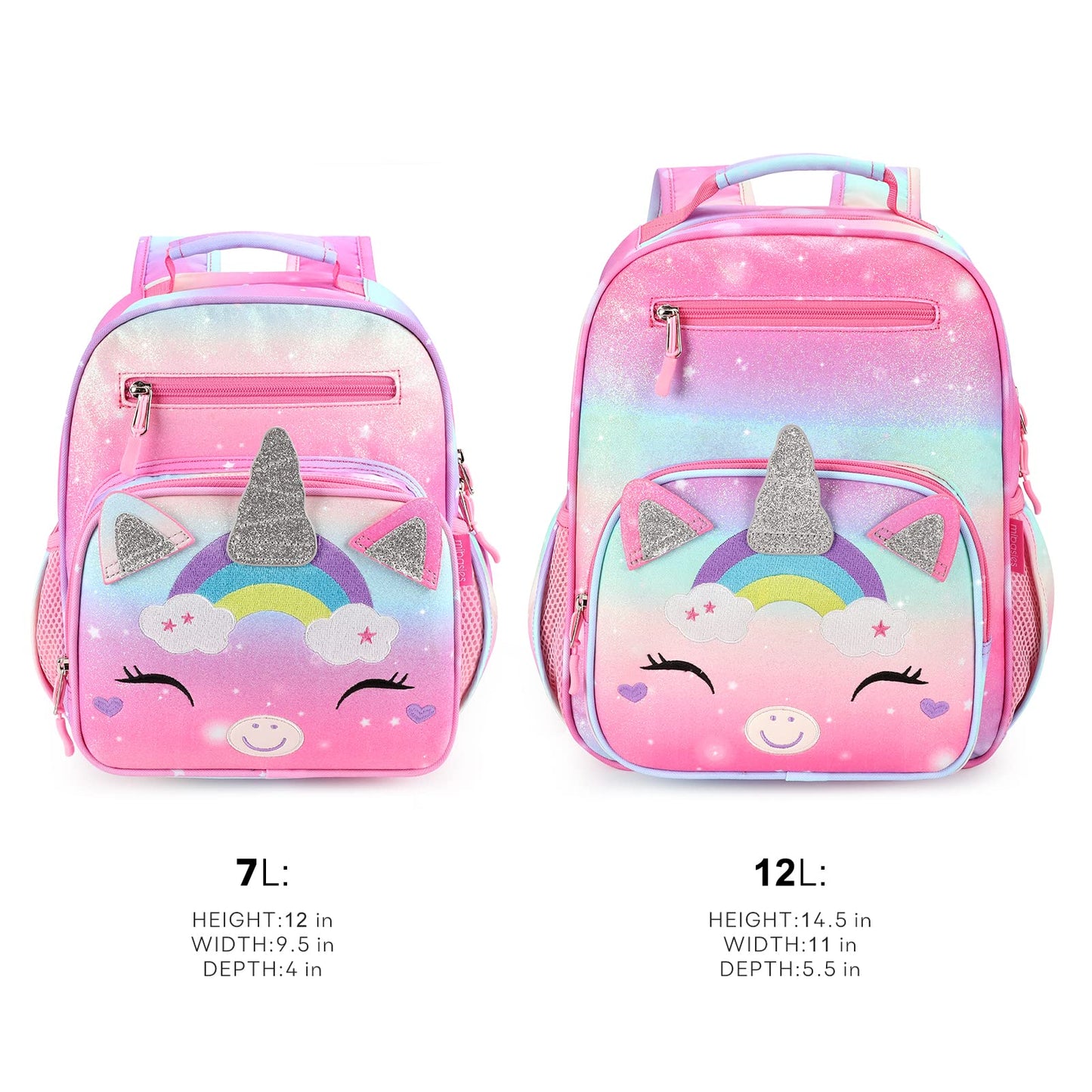 Colorful Unicorn schoolbag Mibasies