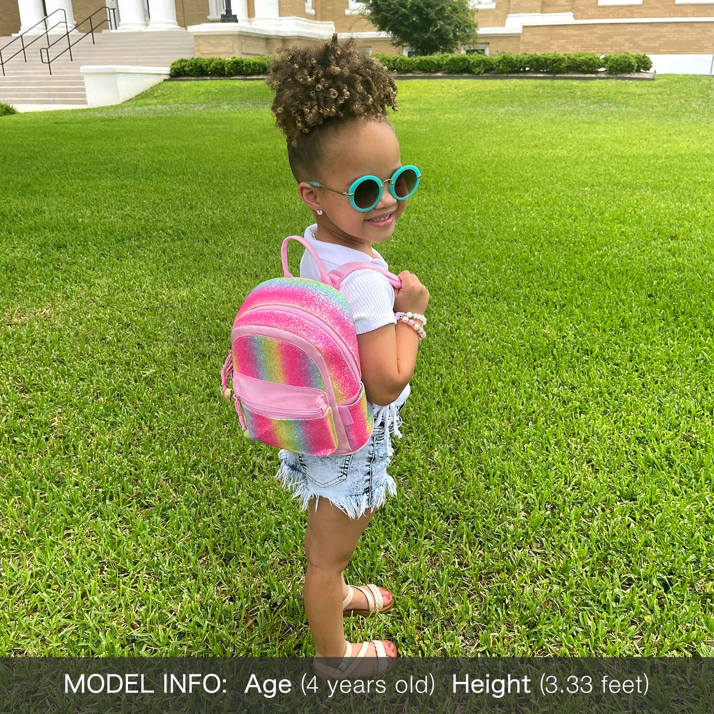 Glitter Rainbow Mini Backpack Backpack Mibasies