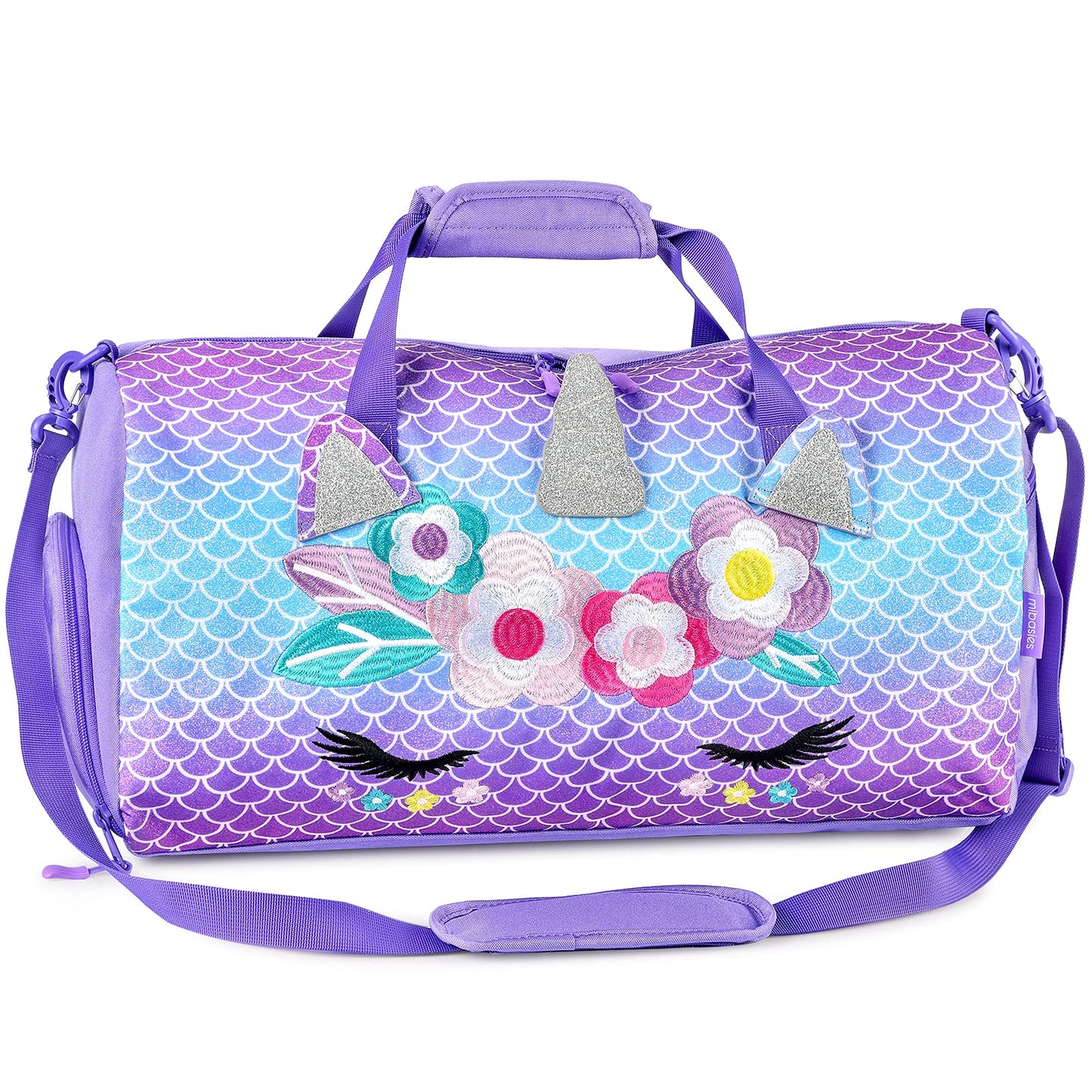 Unicorn Duffle Bags for Girls Duffle Bag Mibasies Mermaid Purple