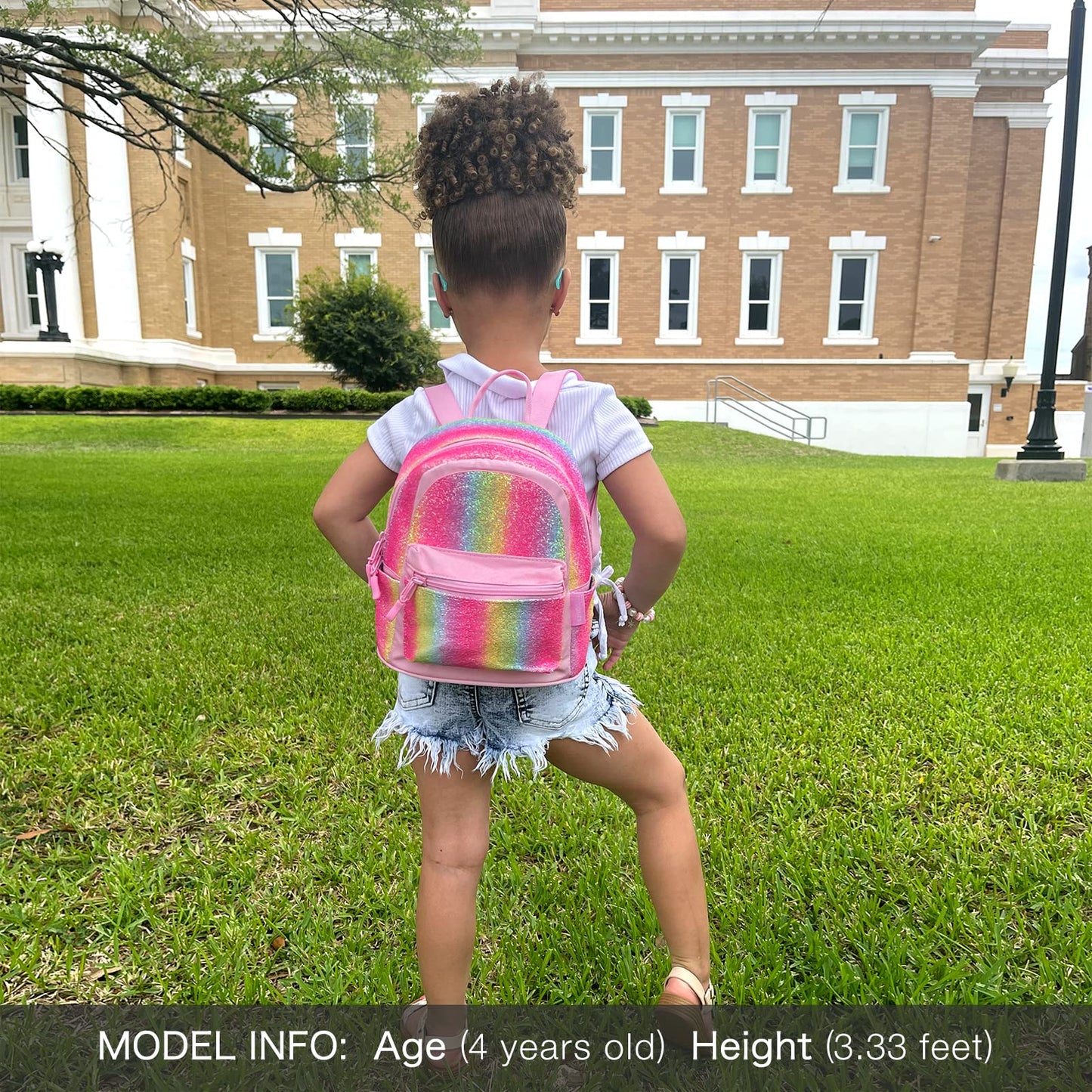 Glitter Rainbow Mini Backpack Backpack Mibasies