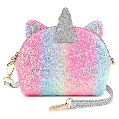 Unicorn Glitter Purse PURSE Mibasies Pink Rainbow3 