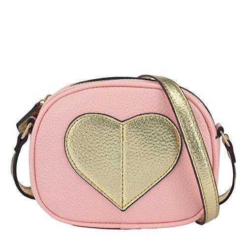 Heart in Oval PURSE Mibasies Gold Heart-pink 