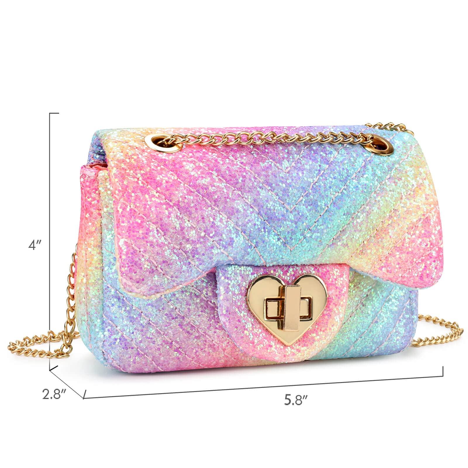 CMK Trendy Kids Glitter Toddler Purse For Girls Sparkly Quilted Little Girl  Purses (80001_Pink) on Galleon Philippines