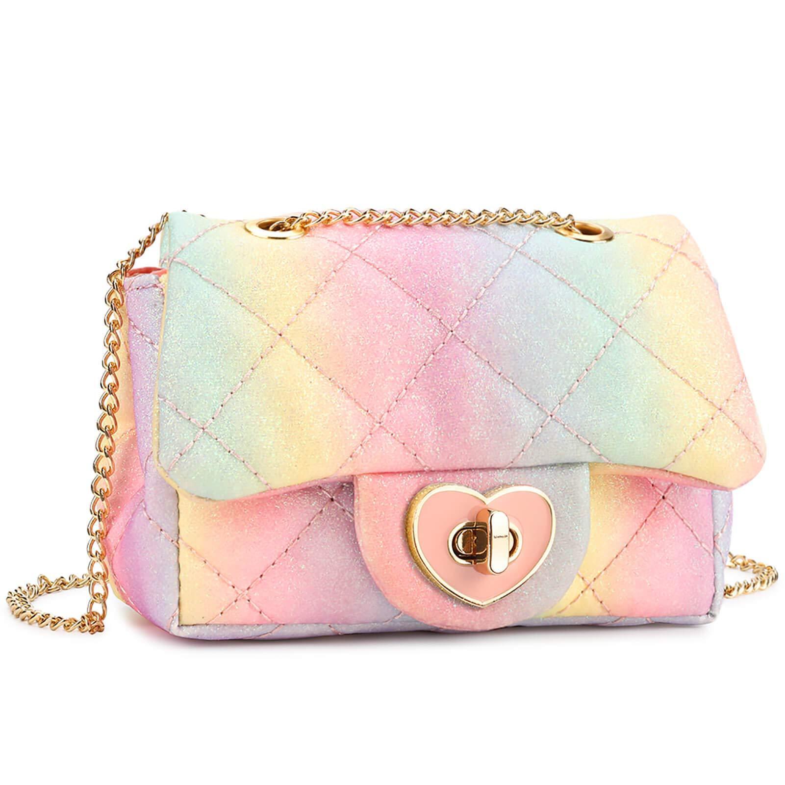 Toddler Mini Purse-Recommended by TikTok@Carly breann Discount code be applied while checkout Pink Blue Rainbow 