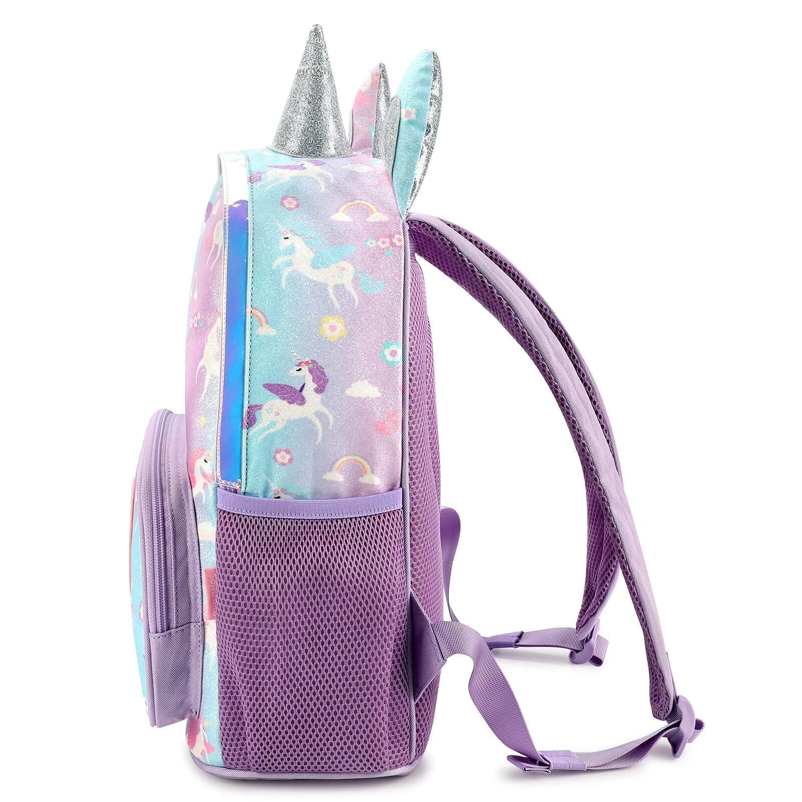 mibasies Girls Backpack for Kids, Unicorn Backpack for Girls, Glitter  Rainbow Elementary School Backpack(Glitter Rainbow)