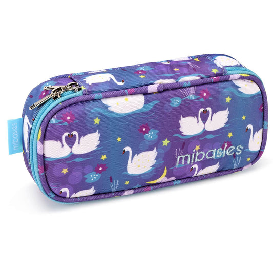 mibasies Mermaid Pencil Case for Girls, Kids Pencil Pouch Boys Soft Pen Box  (Mermaid Blue Purple)