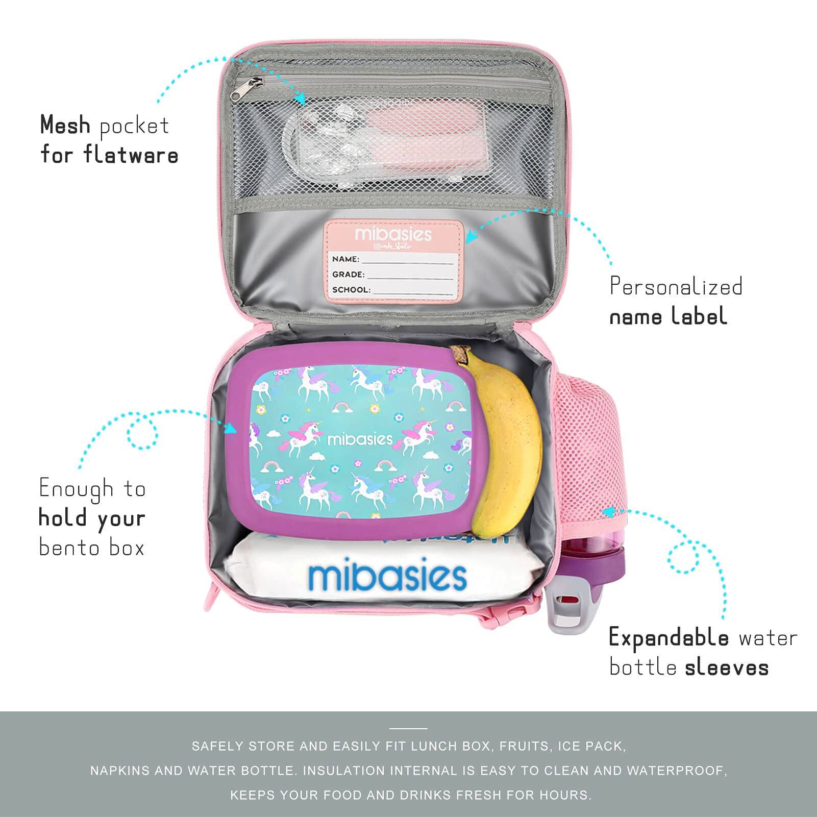  mibasies Kids Lunch Bag for Girls and Boys Toddler Insulated Lunch  Box for School Travel, Dinosaur: Home & Kitchen