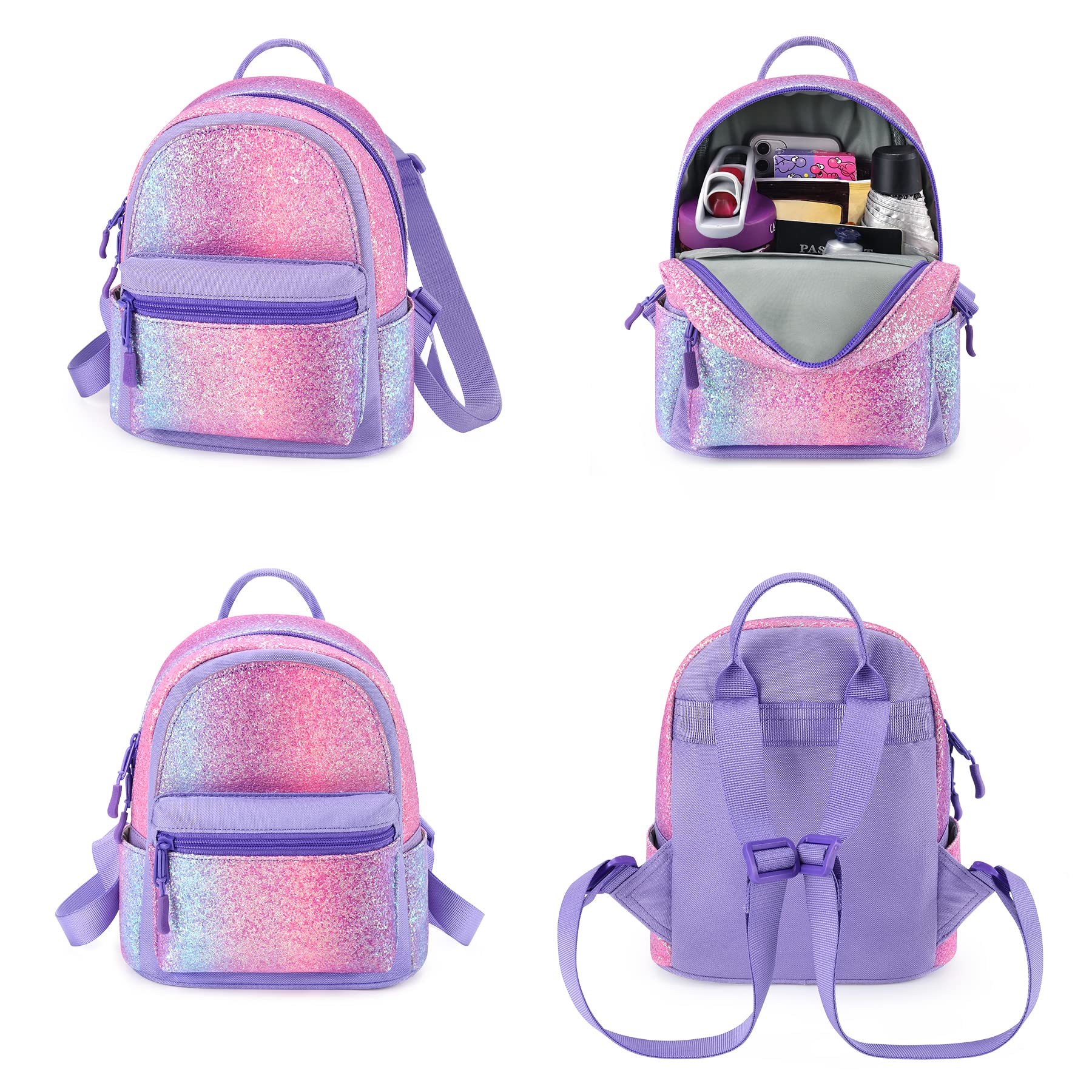 Personalised Girls Horse Glitter Backpack Kids Riding School Bag Rucksack |  eBay