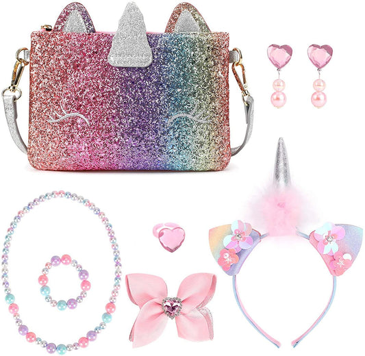 Unicorn for Dress-Up PURSE Mibasies Glitter Purple 