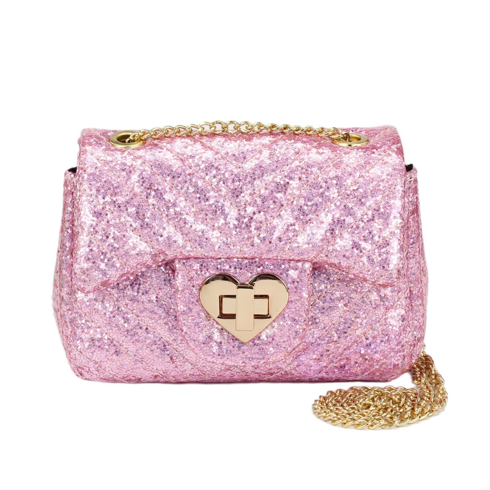 Classic Purse for Girls Crossbody Bag Mibasies Glitter Pink 