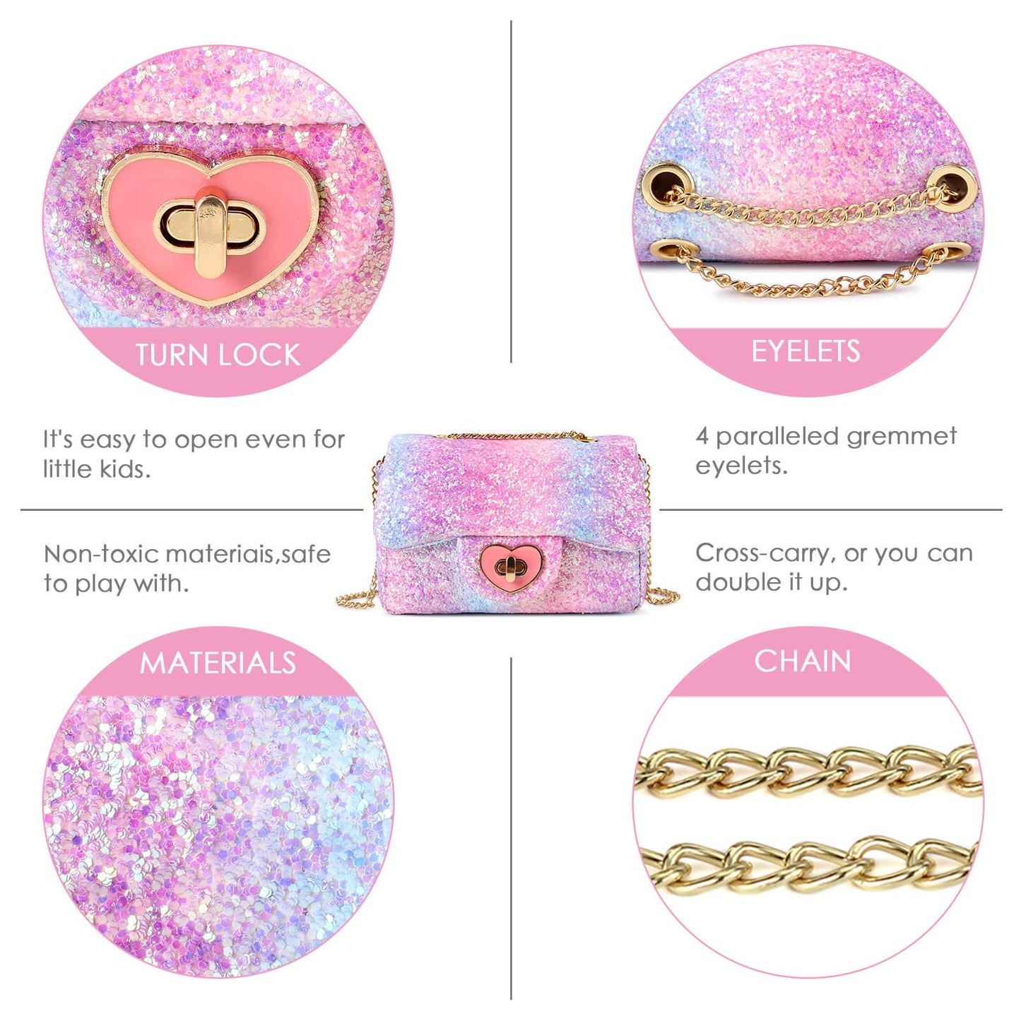 Rita-Glitter Mini Purse Crossbody Bag Mibasies 